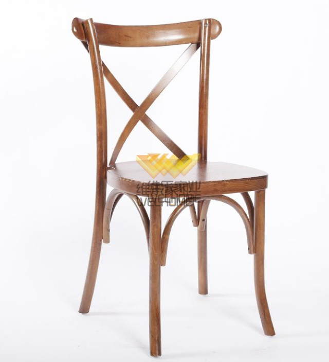  Stackable oak wood cross back chair Hotel wedding crossback chair for event 